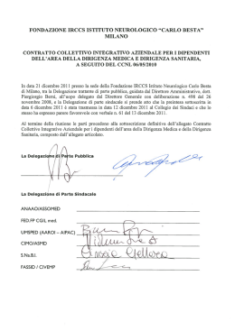 FONDAZIONE IRCCS ISTITUTO NEUROLOGICO “CARLO BESTA