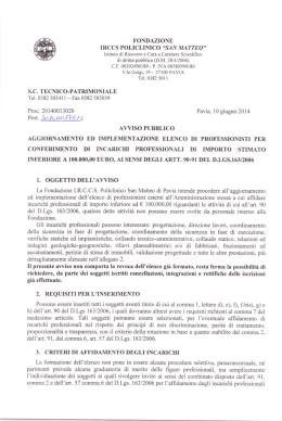 FONDAZIONE IRCCS POLICLINICO “SAN [WAT TEO”