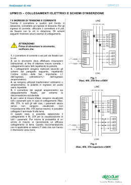 UPM315 collegamenti elettrici e schemi d`inserzione