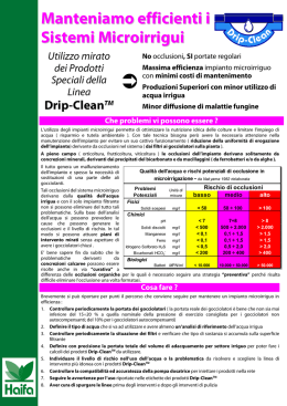 Manteniamo efficienti i Sistemi Microiurrigui - Haifa