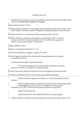 SCHEDA TECNICA E Respiratore per anestesia a