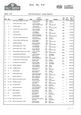 Start List Section 7