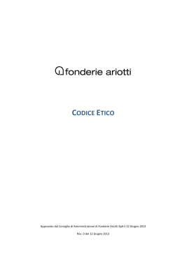 CODICE ETICO - Fonderia Ariotti