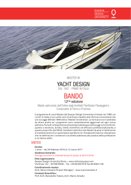 Bando Master in Yacht Design