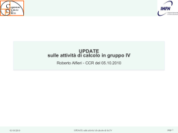 Attivita` di Calcolo gr.IV - Dipartimento di Fisica e Scienze della Terra