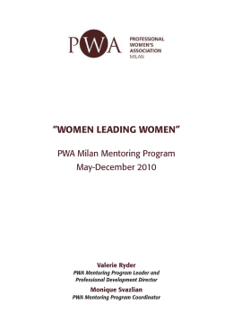 “Women Leading Women” 2010 mentoring publication here