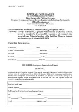 Modello 1 primo lotto