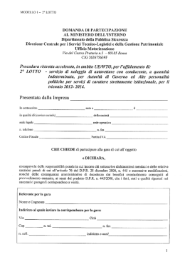 DO ` DA DI PARTECIPAZIONE AL MINISTERÙ