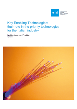 Key Enabling Technologies: their role in the priority