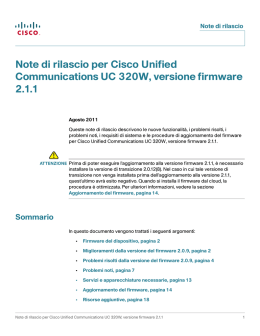 Note di rilascio per Cisco Unified Communications UC 320W
