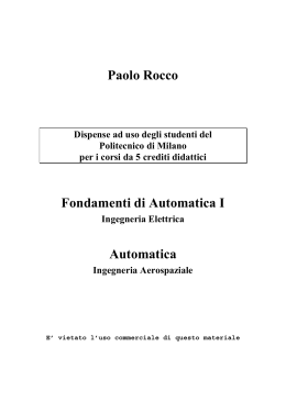 Paolo Rocco Fondamenti di Automatica I Automatica