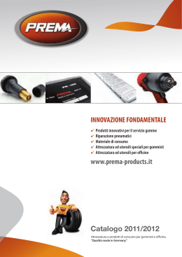 PREMA Italia S.R.L. – Catalogo prodotti 2011/2012