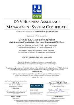 dnvbusiness assurance management system certificate