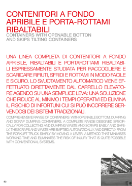 CONTENITORI A FONDO APRIBILE E PORTA  ROTTAMI
