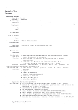 informazioni personali ` - Camera di commercio di Torino