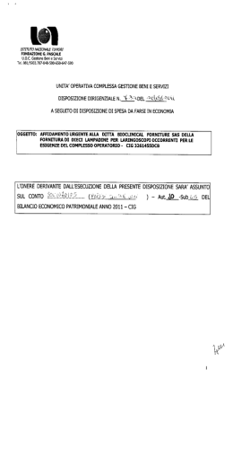 un1ta` operativa complessa gestione beni e servizi