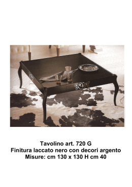 Tavolino art. 720 G Finitura laccato nero con decori