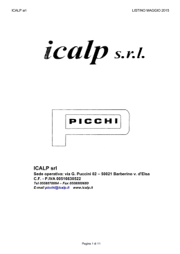 Listino prezzi