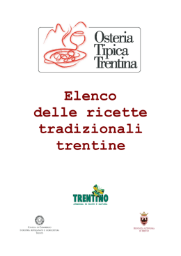 Ricette tipiche Trentine