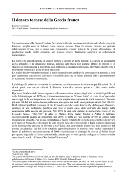 Il denaro tornese della Grecia franca - Numismatica