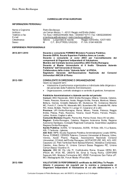 Curriculum Pietro Bevilacqua