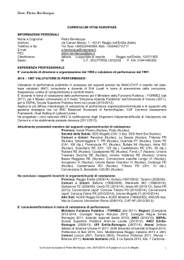 Curriculum Vitae Dott. Pietro Bevilacqua