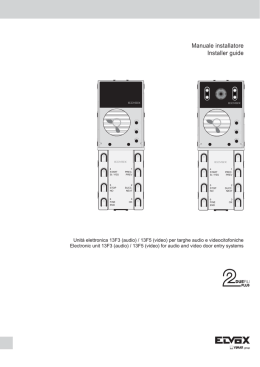 Manuale installatore Installer guide