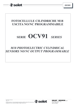 fotocellule cilindriche m18 uscita no/nc programmabile serie ocv91