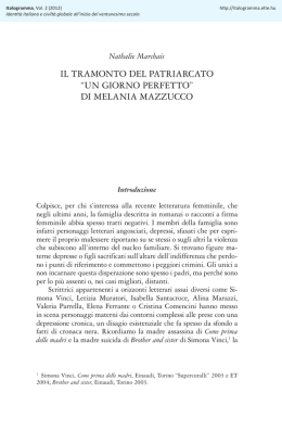 &ldquo;un giorno perfetto&rdquo; di melania mazzucco