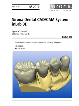Sirona Dental CAD/CAM System inLab 3D - Sirona