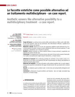 Le faccette estetiche come possibile alternativa ad un