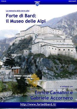 Forte di Bard: il Museo delle Alpi Enrico Camanni e Gabriele