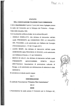 Scarica lo statuto dell`associazione