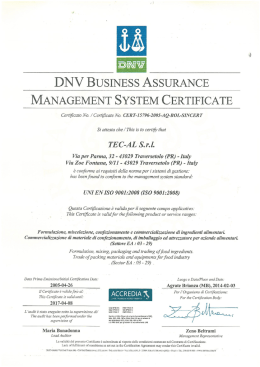 Visualizza il cerificato - Tec