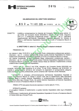 OSPEDALE NIGUARDA 2 0 1 5 CA` GRANDA &rdquo; 2 6 6 6