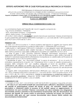 Verbale commissione di gara N&deg;.2