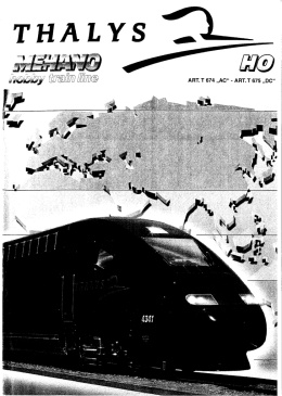 Page 1 Page 2 Page 3 THALYS ÍL ART. T 674 „AC“ ART. T 675 „DC