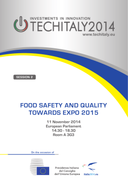FOOD QUALITY AND SAFETY TOWARDS EXPO215
