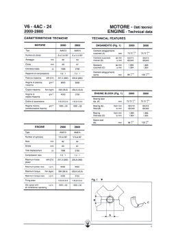 V6 - 4AC - 24 2000-2800 MOTORE - Dati tecnici ENGINE