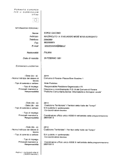 Curriculum_ Responsabile_ P. O. n. 6 _ Giacomo
