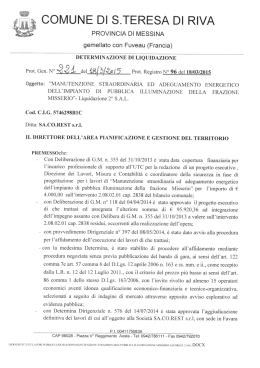 COMUNE DI S.TERESA DI RIVA