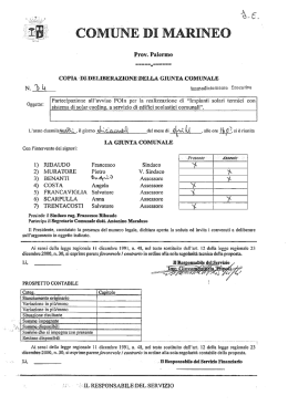 Partecipazione all`avviso POln per la realizzazione di &ldquo;Impianti solari