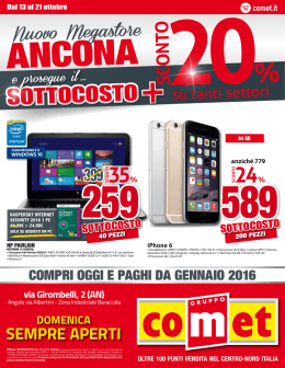 sconto - Volantino Comet