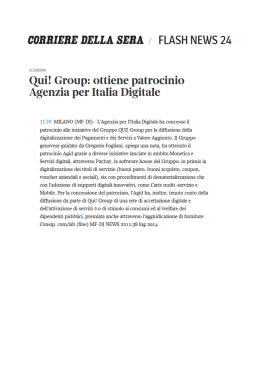 CORRIERE DELLA SERA / FLASH NEWS 24