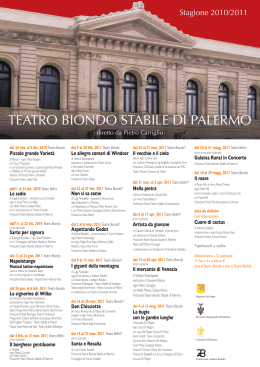 TEATRO BIONDO STABIlE DI PAlERmO