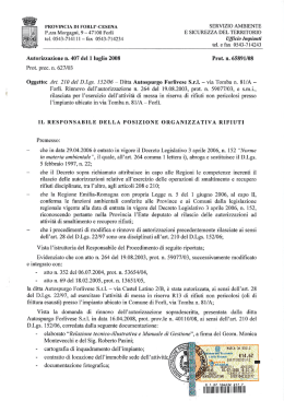 tel. 0543-714111 - fax 0543-714234 Uﬂ&icirc;cio Impianti