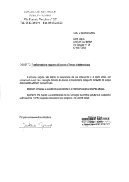 Via Fossato Vecchio n&deg; 2/F Tei. 0543/25049 &mdash; Fax 0543/21523