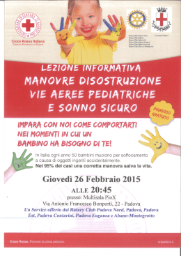 lezione informativa manovra di disostruzione