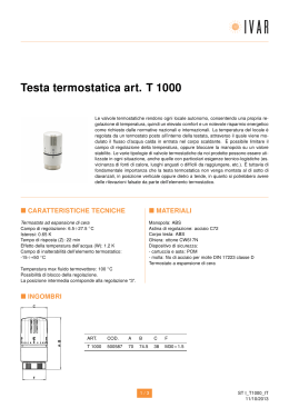 Testa termostatica art. T 1000
