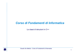 Corso di Fondamenti di Informatica